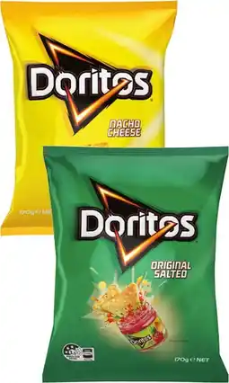 IGA Doritos Corn Chips 150‑170g or Smith’s Thinly Cut Chips 175g Selected Varieties offer