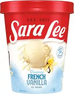 IGA Sara Lee Ice Cream 1 Litre or Deep Dish Pie 775-800g Selected Varieties offer