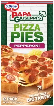 IGA Dr. Oetker Papa Giuseppi’s Pizza Pies Selected Varieties offer