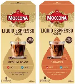 IGA Moccona Liquid Espresso Coffee Sachet Selected Varieties offer