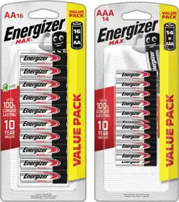 IGA Energizer Max AA 16 Pack or AAA 14 Pack Batteries offer