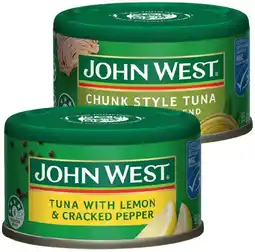 IGA John West Tuna Selected Varieties offer