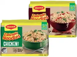 IGA Maggi 2 Minute Noodles or Fusian Mi Goreng Noodles 5 Pack Selected Varieties offer