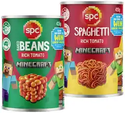 IGA SPC Baked Beans, Spaghetti or Spag‑A‑Saurus 420‑425g Selected Varieties offer