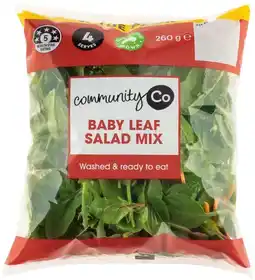 IGA Community Co Baby Leaf Salad Mix offer