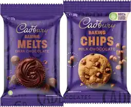 IGA Cadbury Baking Chips 200g, Chocolate Block 180g or Melts 225g Selected Varieties offer