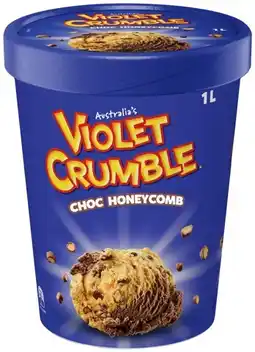 IGA Violet Crumble Ice Cream Tub offer