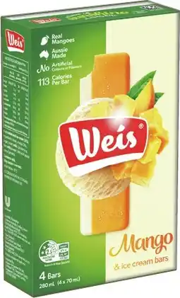 IGA Weis Bar 4 Pack or Mini 6 Pack Selected Varieties offer