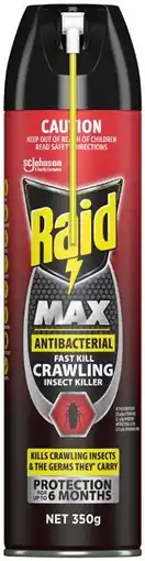 IGA Raid Max Antibacterial Fast Kill Crawling Insect Killer Spray offer