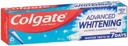 IGA Colgate Advanced Whitening or MaxFresh Cool Mint Toothpaste 115g Selected Varieties offer