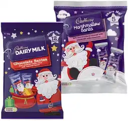 IGA Cadbury Marshmallow Santa 5 Pack or Chocolate Santa Share Bag 12 Pack offer