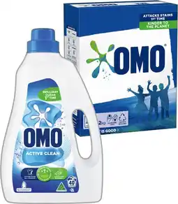 IGA OMO Laundry Liquid 2 Litre or Powder 2kg Selected Varieties offer