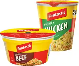 IGA Fantastic Cup or Bowl Noodles 70‑85g Selected Varieties offer