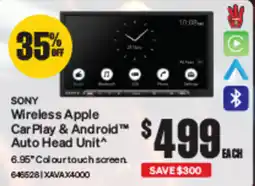 SuperCheap Auto SONY Wireless Apple Car Play & Android™ Auto Head Unit offer
