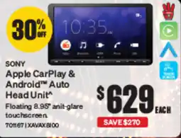 SuperCheap Auto SONY Apple CarPlay & Android™ Auto Head Unit offer