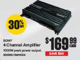 SuperCheap Auto SONY 4 Channel Amplifier 1000W peak power output. 353896XMN1004 offer