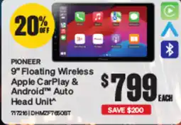 SuperCheap Auto PIONEER Floating Wireless Apple CarPlay & Androidβ’ Auto Head Unit offer