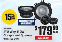 SuperCheap Auto ALPINE WAY Component Speaker offer
