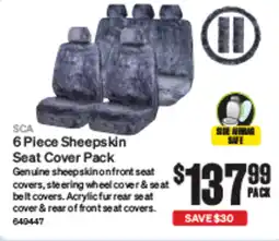 SuperCheap Auto SCA Seat Cover Pack Sheepskin offer