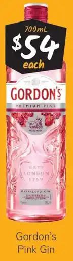 Cellarbrations Gordon's Pink Gin offer