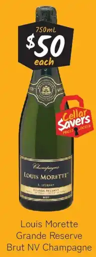 Cellarbrations Louis Morette Grande Reserve Brut NV Champagne offer
