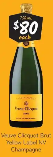 Cellarbrations Veuve Clicquot Brut Yellow Label NV Champagne offer