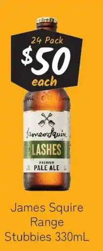 Cellarbrations James Squire Range Stubbies offer