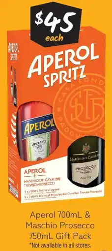 Cellarbrations Aperol & Maschio Prosecco Gift pack offer