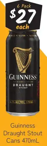 Cellarbrations Guinness Draught Stout Cans offer