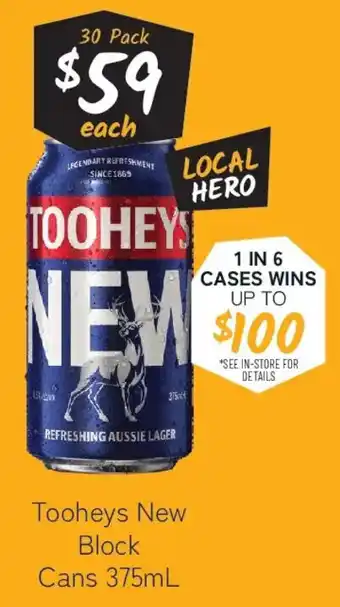 Tooheys New Block Cans