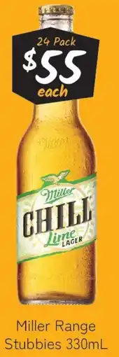 Cellarbrations Miller Range Stubbies offer