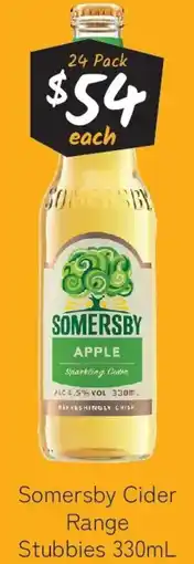 Cellarbrations Somersby Cider Range Stubbies offer