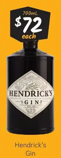 Cellarbrations Hendrick's Gin offer