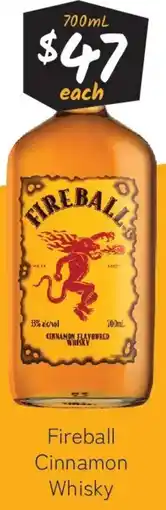 Cellarbrations Fireball Cinnamon Whisky offer