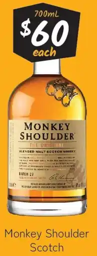 Cellarbrations Monkey Shoulder Scotch offer