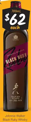 Cellarbrations Johnnie Walker Black Ruby Whisky offer