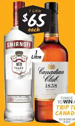 Cellarbrations Smirnoff Canadian Club offer
