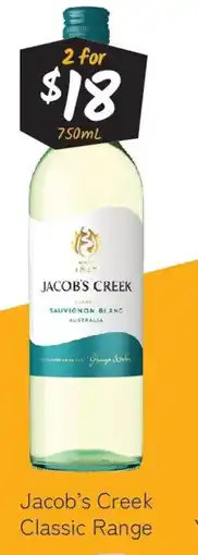 Cellarbrations Jacob's Creek Classic Range offer