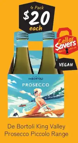 Cellarbrations De bortoli king valley prosecco piccolo range offer