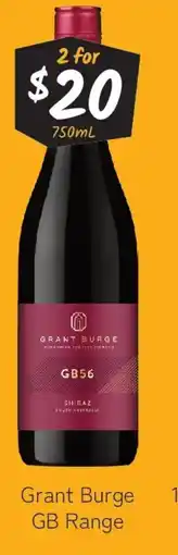 Cellarbrations Grant Burge GB Range offer