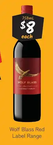 Cellarbrations Wolf Blass Red Label Range offer