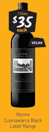 Cellarbrations Wynns Coonawarra Black offer