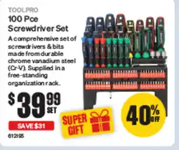 SuperCheap Auto TOOLPRO Screwdriver Set offer