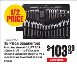 SuperCheap Auto TOOLPRO Spanner Set offer