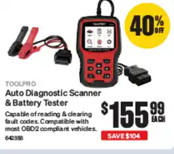 SuperCheap Auto TOOLPRO Auto Diagnostic Scanner & Battery Tester offer