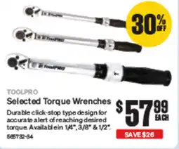 SuperCheap Auto TOOLPRO Selected Torque offer