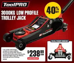 SuperCheap Auto ToolPRO LOW PROFILE TROLLEY JACK offer