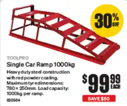 SuperCheap Auto TOOLPRO Single Car Ramp offer