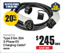 SuperCheap Auto Projecta Type 2 5m 32A 3-Phase EV Charging Cable offer