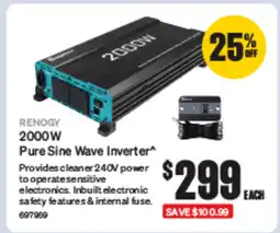 SuperCheap Auto Renogy 2000W Pure Sine Wave Inverter offer